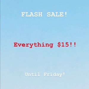 Flash sale! Everything discounted!
